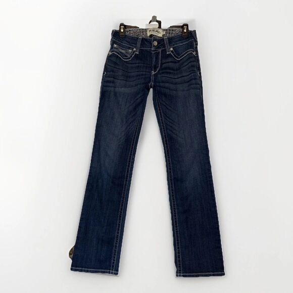 Ariat REAL Denim Jeans Women’s 29R Blue Mid Rise Bootcut Western Riding Pants - Picture 1 of 14
